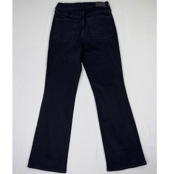 Madewell Women's Mid Rise Flare Kickout Crop Jean Size 26 Tall Black - Picture 9 of 16